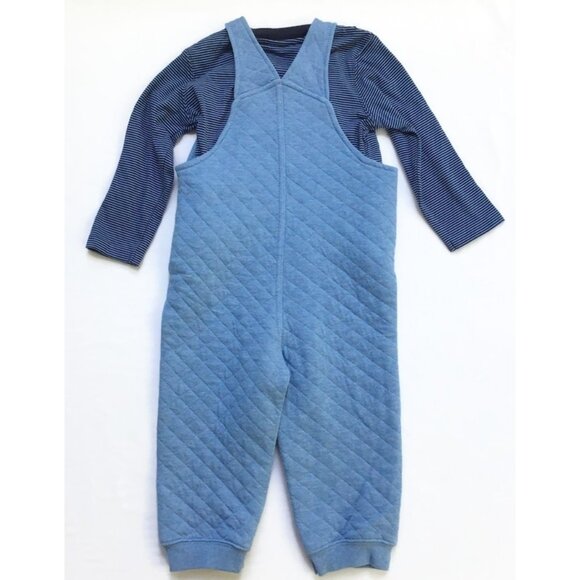 Gymboree Winter Bear Quilted Overalls Outfit Toddler Boys 18-24 Mos. Snow Scarf - Picture 8 of 8